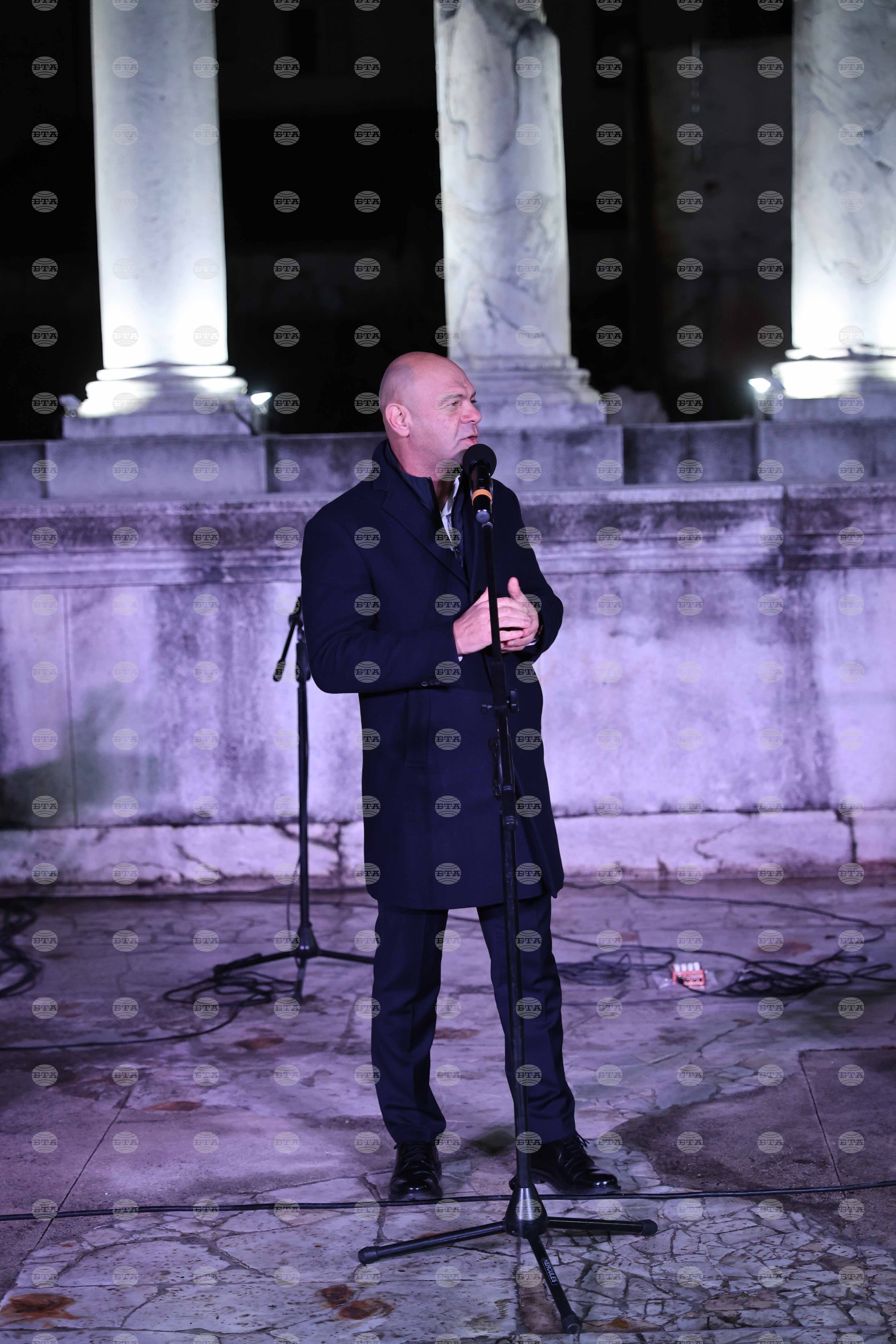 Пловдив - Археологически обект Одеона - откриване - Костадин Димитров