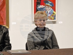 Представяне на каталога към изложбата „100 години Любен Зидаров. Една ретроспекция“. На снимката: Мариела Янакиева. Снимка: Ваня Сухарова/БТА