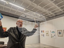 Представяне на каталога към изложбата „100 години Любен Зидаров. Една ретроспекция“. На снимката: Филип Зидаров. Снимка: Ваня Сухарова/БТА