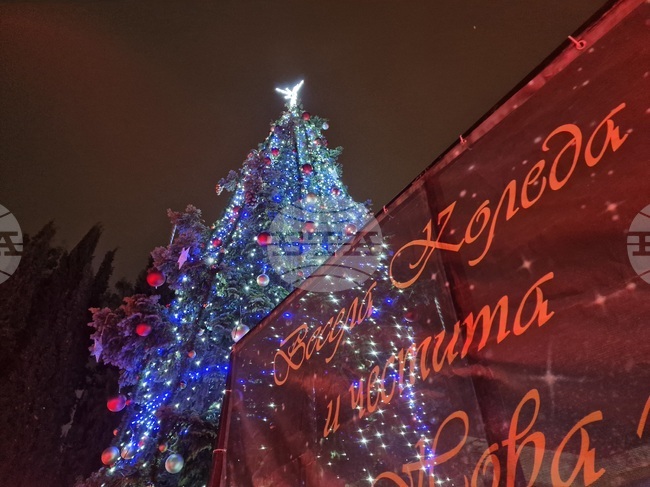 Стара Загора - коледна елха - светлини