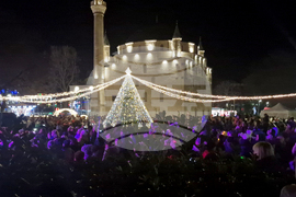 Разград - коледна елха - светлини