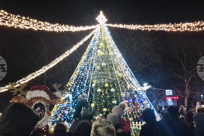 Разград - коледна елха - светлини