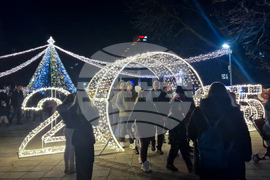 Разград - коледна елха - светлини