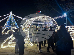 Разград - коледна елха - светлини