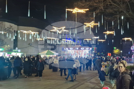 Разград - коледна елха - светлини