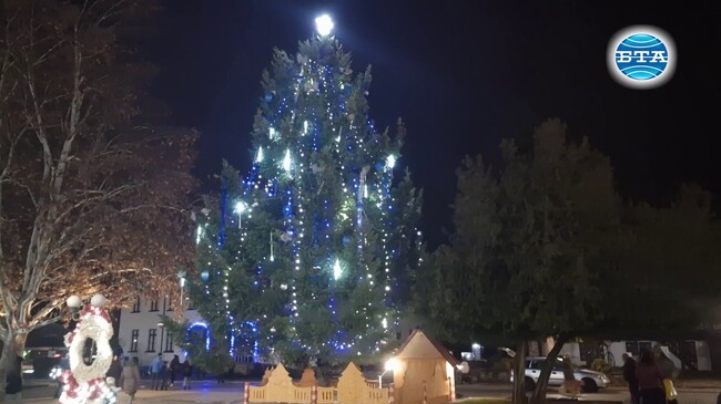 Светлините на коледната елха грейнаха тази вечер в Троян