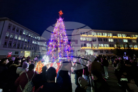 Търговище - коледна елха - светлини