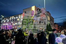 Търговище - коледна елха - светлини