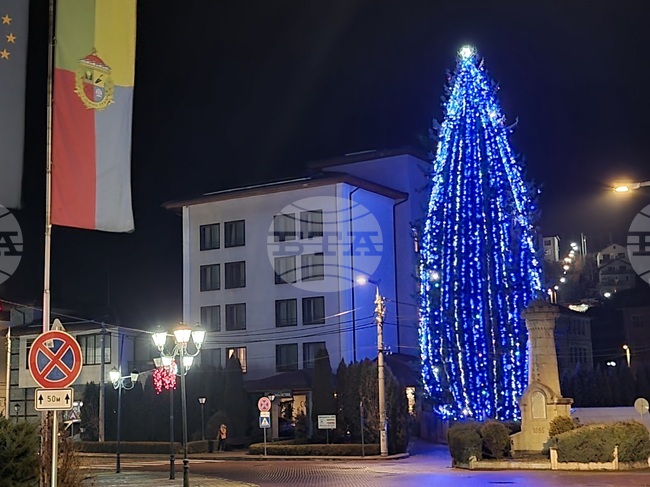 Тази вечер грейна коледната елха в пограничната община Трън