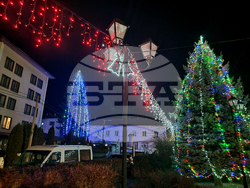 Трън - коледна елха - запалване на светлините