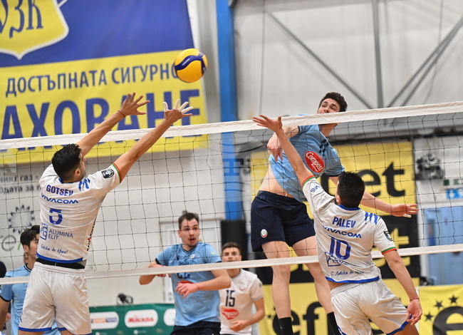 Шампионът Левски София постигна девети пореден успех в първенството по волейбол за мъже