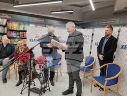 Георги Господинов е тазгодишният носител на литературната награда „Хеликон“. Снимка: Гергана Николова / БТА