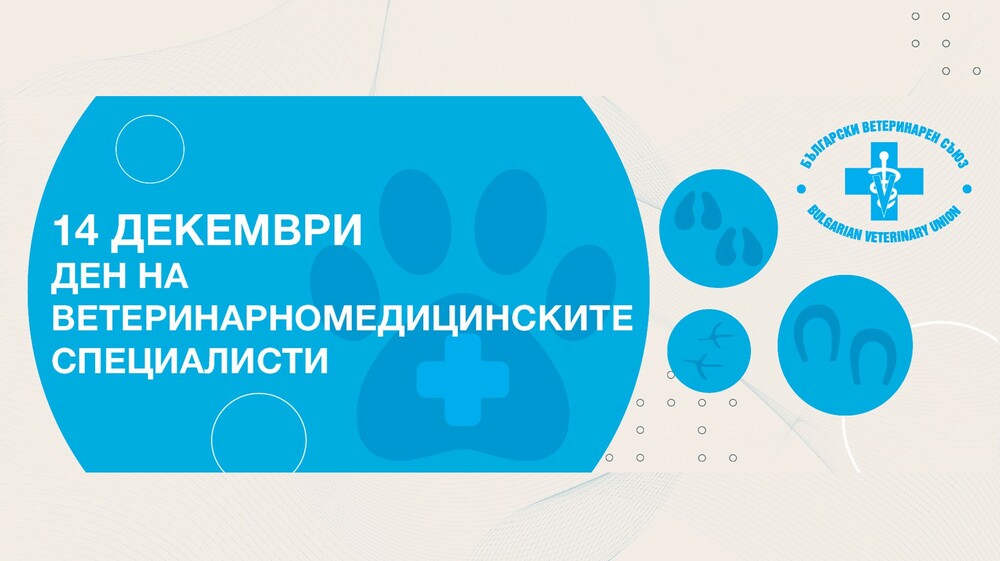 Българският ветеринарен съюз ще отбележи професионалния си празник на 14 декември
