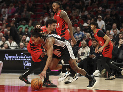 Spurs Trail Blazers Basketball