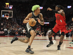 Spurs Trail Blazers Basketball