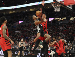 Spurs Trail Blazers Basketball