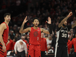 Spurs Trail Blazers Basketball