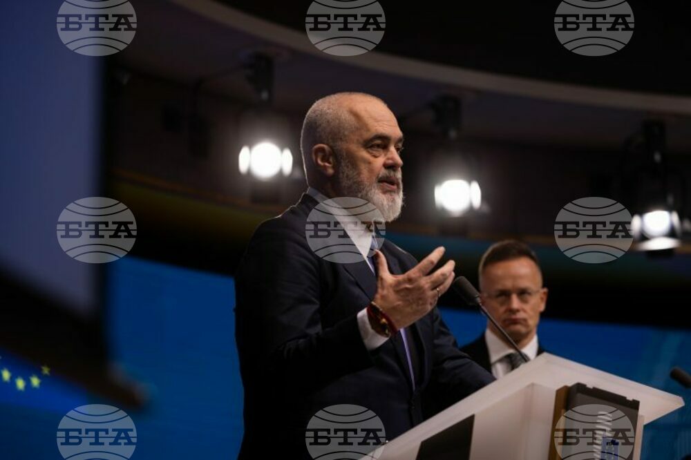 АТА: Целта на Албания е да приключи преговорите до 2027 г. и да стане член на ЕС през това десетилетие, каза премиерът Еди Рама в Брюксел