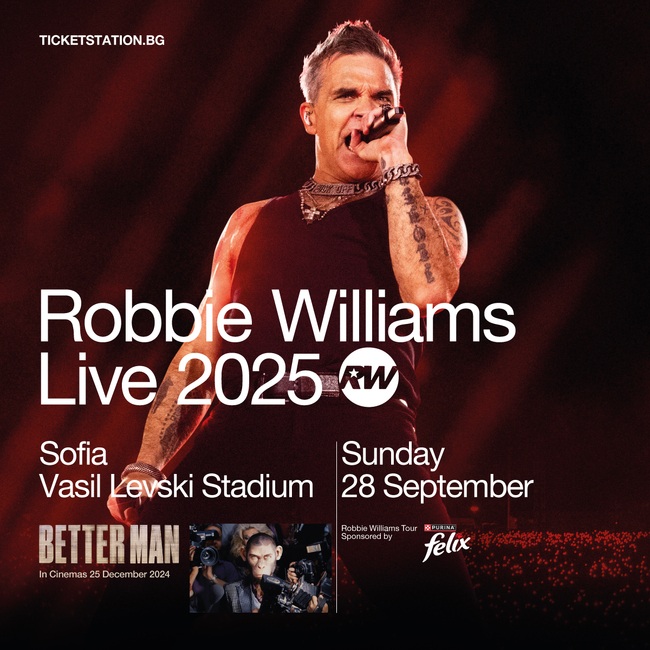 English Pop Star Robbie Williams to Perform in Sofia on Sunday