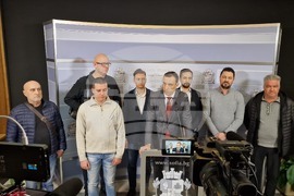 Столична община - Васил Терзиев - представители на КНСБ - Столичен автотранспорт - брифинг