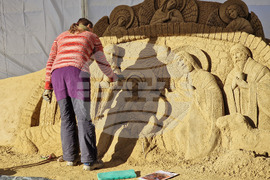 Бургас - „Пясъчно Рождество" -  скулптура