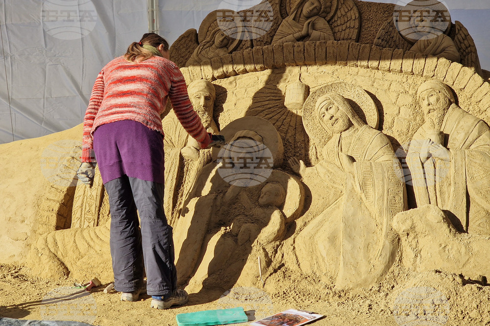 Бургас - „Пясъчно Рождество" -  скулптура