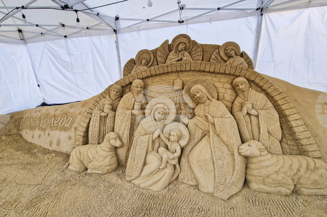 Бургас - „Пясъчно Рождество" -  скулптура