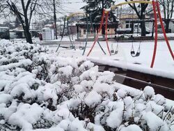 Разград - зима - обстановка