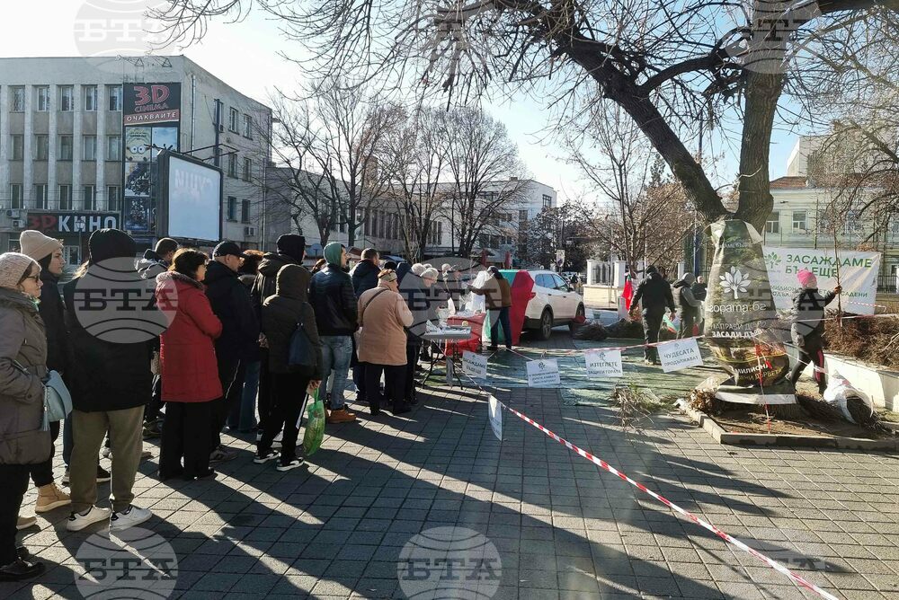 Стотици жители на Пазарджик получиха безплатно фиданки за засаждане от доброволците на Гората.бг