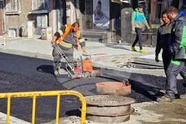 Бургас - улица - ремонт