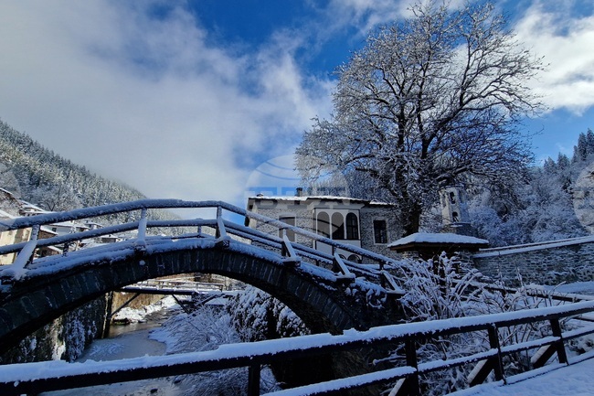 Село Широка лъка - зима - изглед