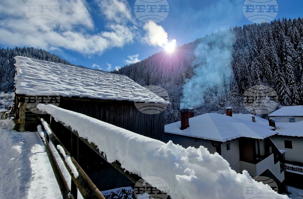 Село Широка лъка - зима - изглед