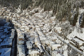 Село Широка лъка - зима - изглед