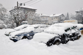 Троян - обилен снеговалеж