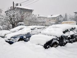 Троян - обилен снеговалеж