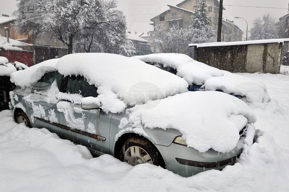 Троян - обилен снеговалеж