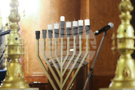 Централна Софийска синагога - запалването на шестата свещ на Ханука - церемония