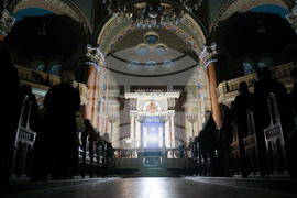 Централна Софийска синагога - запалването на шестата свещ на Ханука - церемония