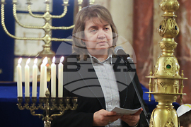 Централна Софийска синагога - запалването на шестата свещ на Ханука - церемония