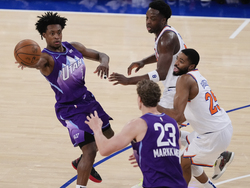 Jazz Knicks Basketball