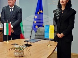 По време на подписването на Протокола за сътрудничество и обмен между МОН на България и МОН на Украйна в режим онлайн. Снимки: пресслужба на МОН на Украйна, фейсбук страница на Посолството на Украйна в България