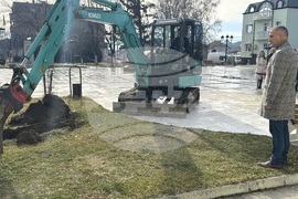 Гурково - централен площад - първа копка