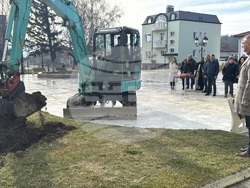 Гурково - централен площад - първа копка