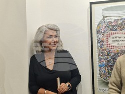 Откриване на изложбата на Стефан Моасе - Zaïzaï в галерия „Ракурси“. На снимката: Марта Вачкова. Снимка: Ваня Сухарова/БТА