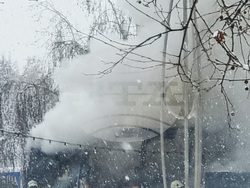 Пожар -  павилион в близост до х-л "Хилтън"