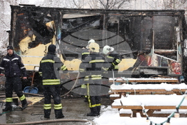 Пожар - павилион в близост до х-л "Хилтън"