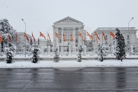 Северна Македония - Скопие - обилен снеговалеж