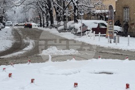 Северна Македония - Скопие - обилен снеговалеж