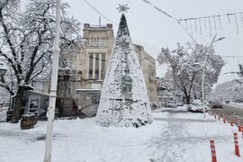 Северна Македония - Скопие - обилен снеговалеж