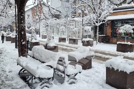 Северна Македония - Скопие - обилен снеговалеж